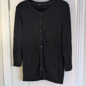 Women's Black Cardigan Sweater